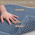 thumbnail image 3 of SIXHOME Bathroom Rugs Waffle Bathroom Runner 2' x 6' Super Soft Absorbent Non Slip Bath Mat Beside Tub Rubber Backed Machine Washable Bathroom Rugs with Tassels Boho Bathroom Decor Blue, 3 of 6