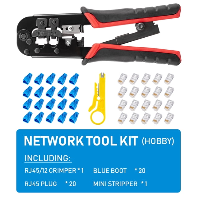 Crimpadora RJ45 RJ11 RJ45, herramienta de prensado, Cable LAN de red Ethernet, cortador, alicate pelador para conector 6P 8P RJ11 RJ12 RJ45