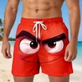 thumbnail image 2 of ibiyuan 3d Cartoon Smile Face Mens Funny Swim Trunks Drawstring Waist Mens Bathing Suits Quick-Dry Elastic Waist Beach Swimwear Outdoor Beach Vacation Shorts, 2 of 4