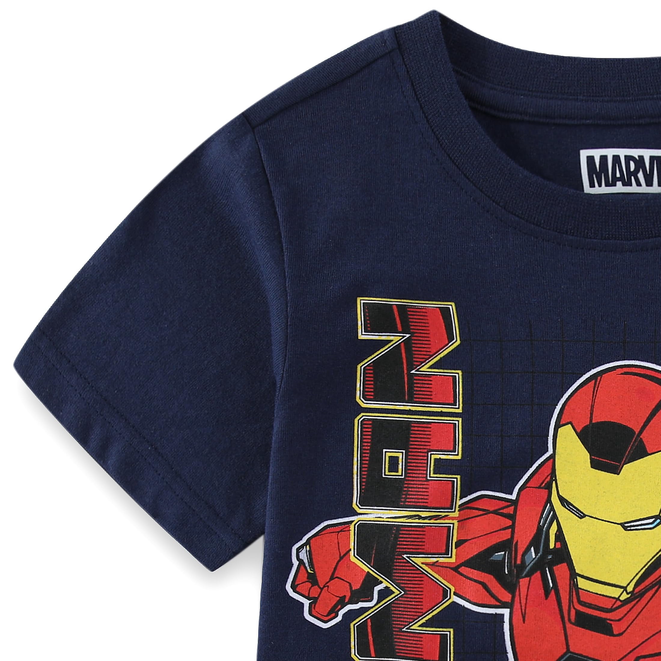 Marvel Avengers Iron Man Short Sleeve T-Shirt (Boys), 2 Pack, Sizes 3T-8