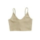 thumbnail image 1 of Txlixc Blusas cortas sin espalda con cuello en V y tirantes finos acanalados para mujer Txlixc Sexy, 1 of 5
