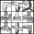 thumbnail image 6 of Square Tube Metal Frame Connectors, Screw Down Foot; 4 Pack; 1-Inch, Multi-Angle Joint System for DIY Construction and Custom Frames (Screw Down Foot), 6 of 8