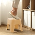 thumbnail image 4 of Thickened Mini Plastic Stool for Home Use, Sturdy Lightweight Low Seat, Multi Purpose Small Stool for Living Room Bathroom Shoe Changing Entryway Adult Household, Yellow, 4 of 7