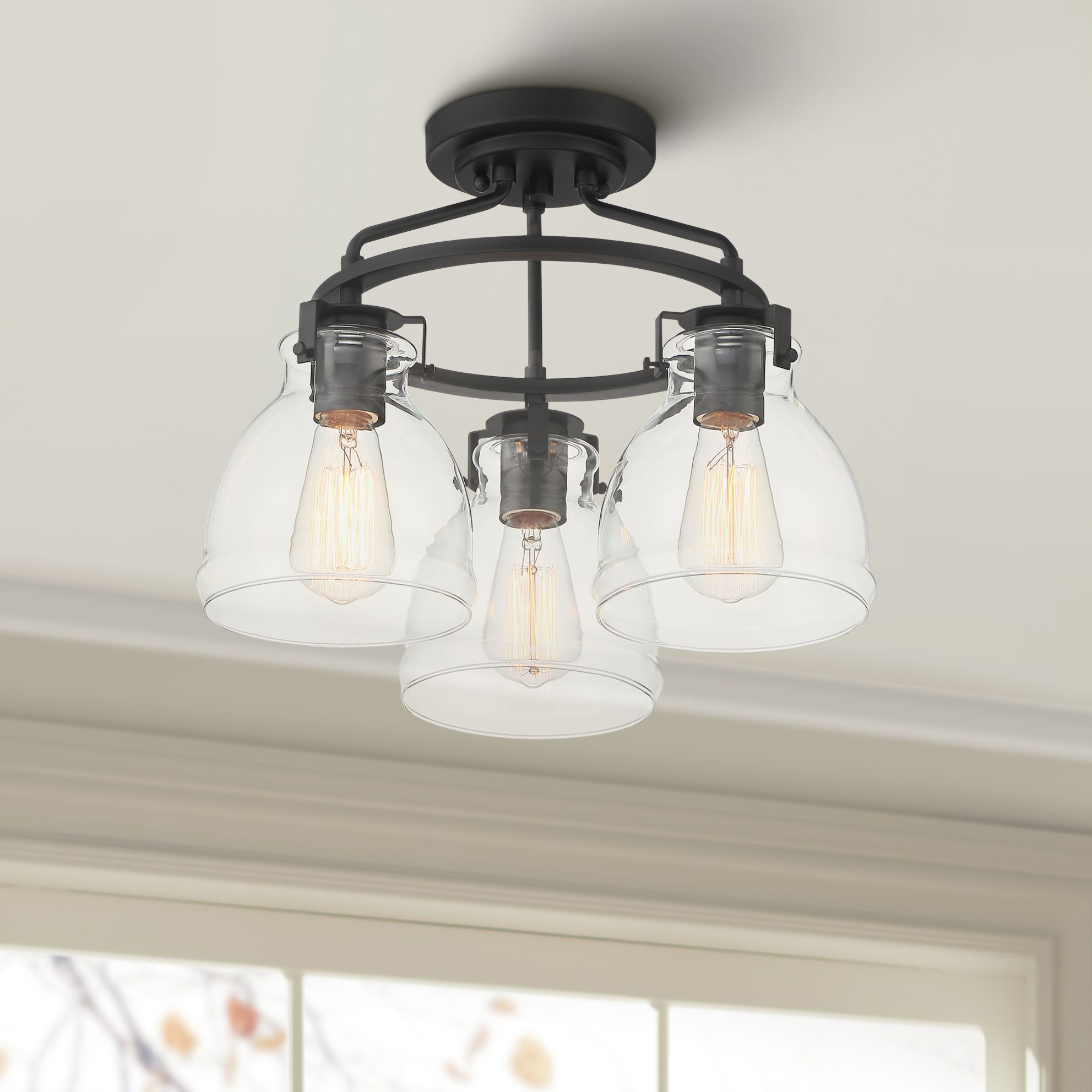 Semi flush kitchen lighting