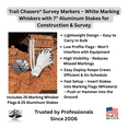 thumbnail image 4 of Whisker Survey Flags 6 "White with Heavy Duty Steel Stakes (25 Pack) Trail Chasers, 4 of 8