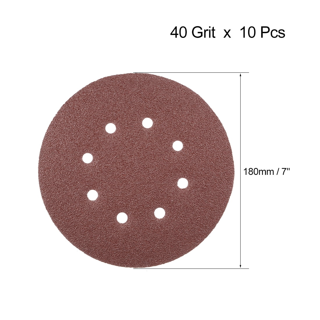 Unique Bargains Hook and Loop Sanding Disc for Efficient Sanding Tasks 40 Grit 10Pcs