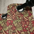 thumbnail image 4 of Ambesonne Ethnic Grommet Curtain, Doodle Swirls Floral, 50" x 63", Dark Coral Green Beige, 4 of 6