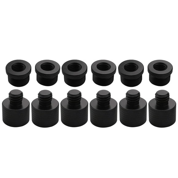 Adaptador de Rosca de MicróFono de 12 Piezas 5/8 Hembra Una 3/8 Macho Y 3/8 Hembra Una 5/8 Rosca Adaptadora de Rosca Macho para Soporte de MicróFono