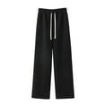 thumbnail image 2 of Sakmal Fleece Pajama Pants for Women Wide Leg Loungewear Black Cute Ladies Pajama Pants L, 2 of 7