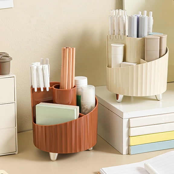Office Desk Organizer Pencil Cup – Multi Functional Desktop Stationary Organizer Storage Holder, Space-Saving Desk Accessory, Makeup & Office Supply Caddy