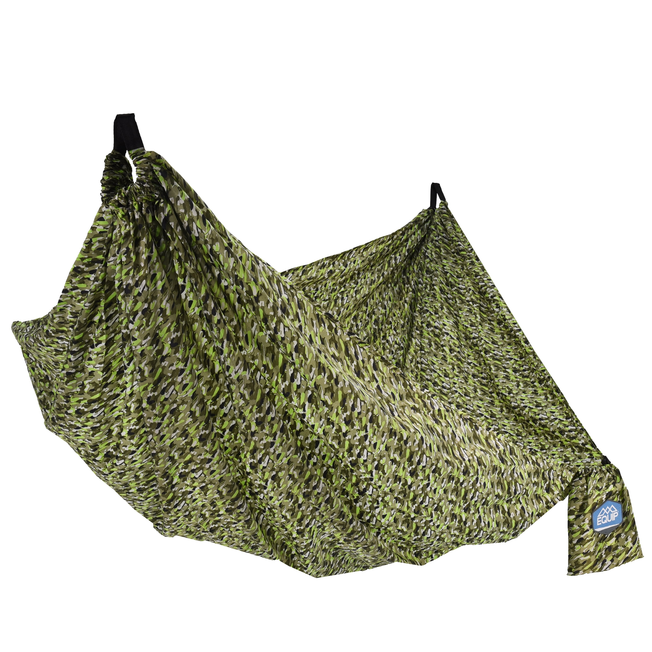EQUIP Recycled Green Abstract Camo 1 Person Tree Hammock, Green,  Size 108" L x 56" W