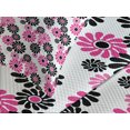 thumbnail image 4 of Ambesonne Geometric Quilted Bedspread Set 3 Pcs, Old Fashioned Blooming, Queen Size, Hot Pink White Black, 4 of 5