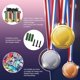 thumbnail image 5 of 1 Juego de soporte para medallas de competición, gancho para medallas con temática de danza irlandesa de hierro para exhibición de medallas de competición para colgar en la pared, 5 of 8