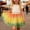 Yellow, variant on MHFRRA Toddler Tutu Skirt Graduated Color Rainbow Dress for Girls Elastic Waist Party Gown with Flowy Skirt One Size