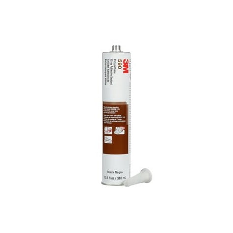 3M Polyurethane Glass Adhesive Sealant 590, Black, 310 mL Cartridge