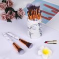 thumbnail image 2 of Professional Marble Makeup Brush Sets Portable Cosmetic Brush for Loose Powder, Contour, Shadow, Eye Shadow and Foundation, with PU Brush Holder, 10 Pieces, 2 of 5