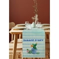 thumbnail image 2 of Summer Cactus Table Runner 48 Inches, Green Stripes Succulents Tropical Plants Bed Runner Dresser Scarves Tabletop for Indoor Outdoor Parties/Ceremony/Banquet, 13" x 48", 2 of 8