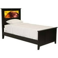 LightHeaded Beds Shaker Twin Bed, Black