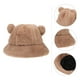 thumbnail image 3 of Gorro de invierno de felpa con orejas de oso para mujer y niña, ideal para exteriores., 3 of 5