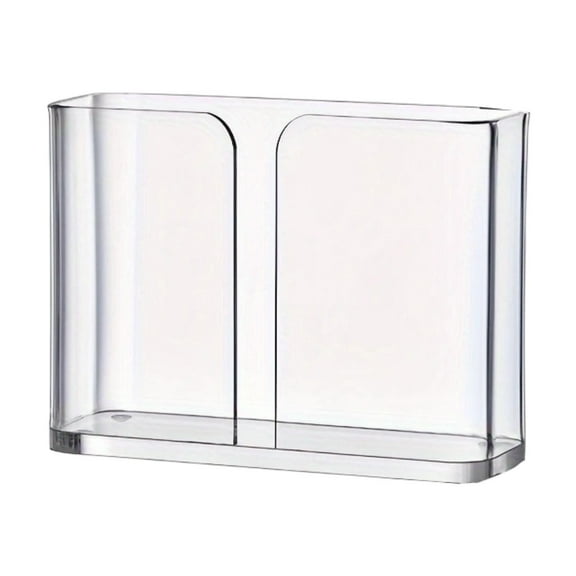 deevoka Acrylic Napkin Holder Guest Towel Holder Vanity Organizer Tray Waterproof Napkin square