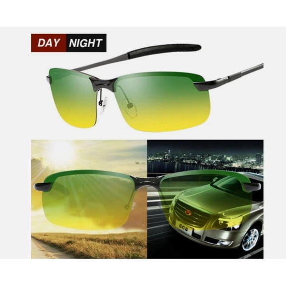 Day Night Vision Men's Pilot Polarized Sunglasses Driving Sports Fishing Eyewear