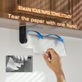 thumbnail image 2 of ASTOFLI Self Adhesive Single Hand Paper Towel Holder One Hand Tear, Paper Towel Holder Wall Mount with Damping Effect - 12.5IN (Black), 2 of 7