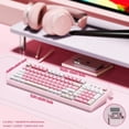 thumbnail image 6 of AULA S99-Key Tri-Mode Gaming Keyboard, Bluetooth/2.4GHz/USB-C, RGB Backlit, Numpad, Media Knob, Mechanical Feel, Pink, 6 of 7