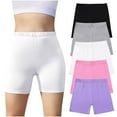 thumbnail image 2 of Favoffer 1-5 Packs Bike Shorts for Girls, Solid Color Breathable Stretch Athletic Shorts for Dance, Yoga, Cycling, and Sports, 5-14 Years (Toddler - Teen Biker ), 2 of 14