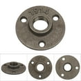 thumbnail image 1 of Flange Pipe Base, Base Thread Flange, 3 Holes 10pcs DN15 Flange Pipe For Industry, 1 of 8