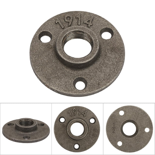 Flange Pipe Base, Base Thread Flange, 3 Holes 10pcs DN15 Flange Pipe For Industry