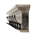 thumbnail image 5 of Home Wall Decorative Antique Brass Hardware 8 Hook Coat Rack - Brown Natural Wash, 5 of 7