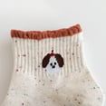 thumbnail image 4 of Women's Cute Bear Embroidered Speckled Ankle Socks 6pk - Orange, 4 of 4