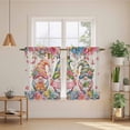 thumbnail image 2 of Spring Gnomes Kitchen Curtain for Berdoom Living Room Cafe 54 Inch Length, Farmhhouse Floral Botanical Rustic Tiers Curtains Light Filtering Drapes Rod Pocket Window Treatment 2 Panels 52"Wx54"L, 2 of 8