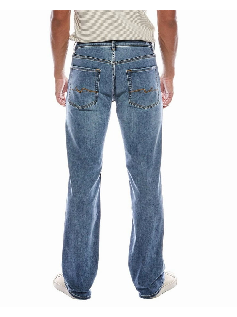 For All Mankind mens Brett Kef Bootcut Jean, 34, Blue