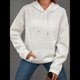 thumbnail image 4 of Sudadera Informal con Capucha de Jacquard Texturizado para Mujer, Sudadera Holgada de Larga de Color Liso Y2K con Bolsillos. XXL, 4 of 10