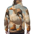 thumbnail image 7 of Naloa Hiking Duck Men's Casual Hooded Collar Drawstring Hoodies Pullover Sweatshirts Casual Long Sleeve Shirts-4X-Large, 7 of 7