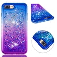 thumbnail image 2 of Mignova iPhone 8 Plus Flash Case, Durable and Cute Colorful Quicksand Series Bling Diamond Flowing Liquid Floating Shockproof Cover case for Apple iPhone 7 Plus / 8 Plus 5.5 inch - Blue+Purple, 2 of 6