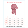 thumbnail image 2 of 12 Months Baby Girls Clothes 18 Months Girls Fall Winter Outfits Set Solid Color Infant Girl Long Sleeve Sweatshirt Top Pants Set Pink, 2 of 6