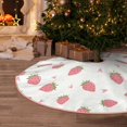 thumbnail image 5 of Bingfone Christmas Tree Skirt Mat Christmas Decoration Interior 30" -Hand Drawn Strawberry, 5 of 6