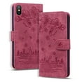 thumbnail image 5 of PU Leather Purse Cover for iPhone XS Max, Flower Embossed Flip Folio Wallet Case with Card Slots Card Holder Built-in Kickstand and Magnetic Clasp Protective Case for iPhone XS Max(6.5 inch),Red, 5 of 8