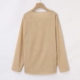 thumbnail image 3 of Mens T-Shirts Casual Solid Color Round Neck Long Sleeve Daily-Wear, 3 of 8