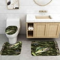 thumbnail image 5 of 4PCS Fishing Shower Curtain Sets with Rugs, Bass Fish Shower Curtain, Waterproof Fabric Shower Curtain, Cabin Lodge Hunting Country Rustic Farmhouse Husband Men Bathroom Decor, Fishing Gifts, 5 of 7