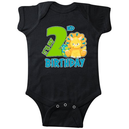 

Inktastic Its My 2nd Birthday with Dinosaur Gift Baby Boy or Baby Girl Bodysuit