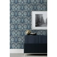 thumbnail image 6 of NextWall  Bird Ogee Peel and Stick Wallpaper 20.5 in. W x 18 ft. L - Navy & Sky Blue, 6 of 8