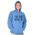 thumbnail image 5 of Game Needs Me PC Gamer Nerdy Geeky Zip Up Hoodie Men's Women's Brisco Brands M, 5 of 6