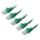 thumbnail image 1 of Cable Matters Paquete De 5 Cables Ethernet Cat 6 Cortos Sin Enganches De 10 Gbps, 7 Pies (Cable Cat 6, Cable Cat6, Cable De Internet, Cable De Red) En Verde, 1 of 1