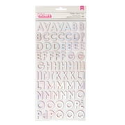 American Crafts Thickers Holographic Pink Paisley Alphabet Foam Stickers, 158