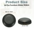 thumbnail image 2 of Uxcell 24 Pack Stick Furniture Sliders, 25/32" Chair Slider Furniture Sliding Pads Round Reusable Glides Glider, Black, 2 of 7