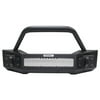 Go Rhino 331101T Rockline Series Stubby Black Front Winch HD Bumper with Tubular Overrider Bar for 2018 Jeep Wrangler JL