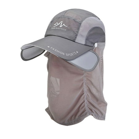 Baseball Hat Removable Neck Gaiter Retractable Brim Adjustable Breathable UV Sun Protection Spring Summer Women Men Casual Outdoor Fishing Hiking Hat